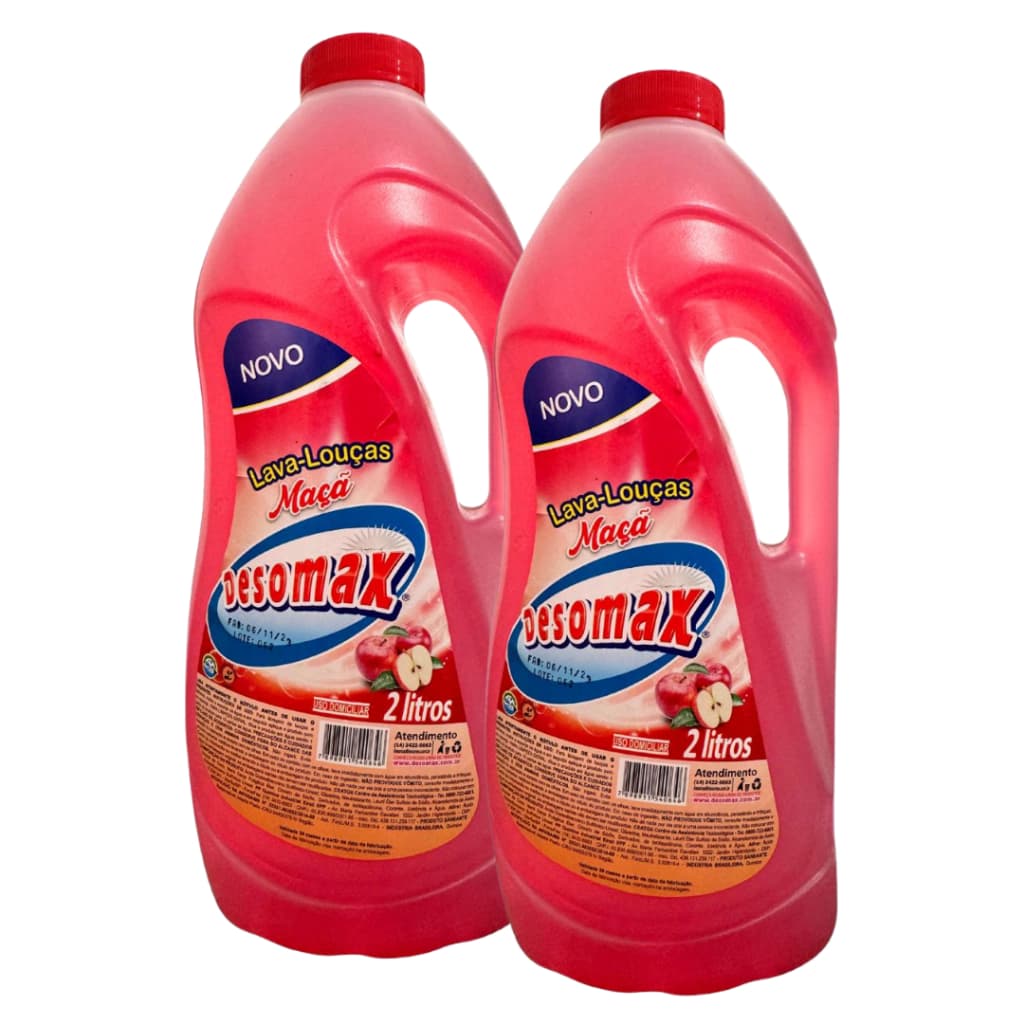 Kit 2 Lava Louças Detergente 2L cada Desomax