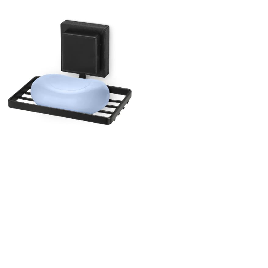 Suporte Porta Sabonete Fita Dupla Face 3m Preto Fosco