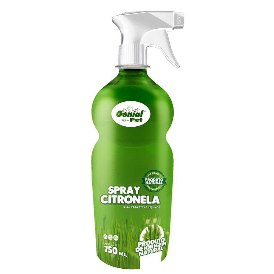 Spray Citronela Repelente Pronto Uso 750ml Genial Pet