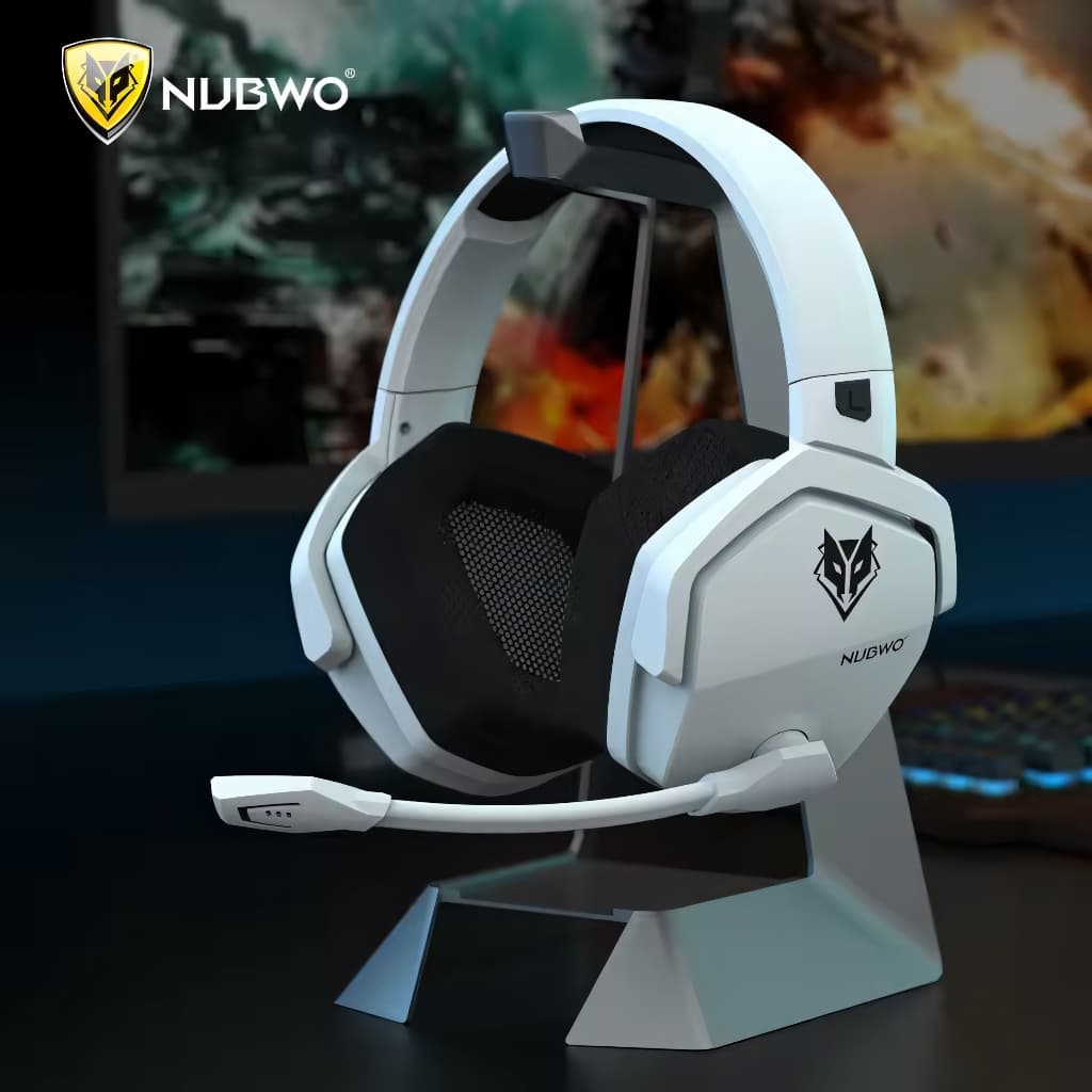 Headset Gamer NUBWO G06, Bluetooth, PS4, PS5, XBOX, PC, Mac, 2.4GHz Ultra-Low Latency