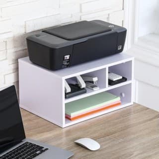PRATELEIRA ESTANTE SUPORTE DE MESA 40CM PARA IMPRESSORA EM MDF ORIGINAL FOTOS QUADROS NICHO ESCRITORIO
