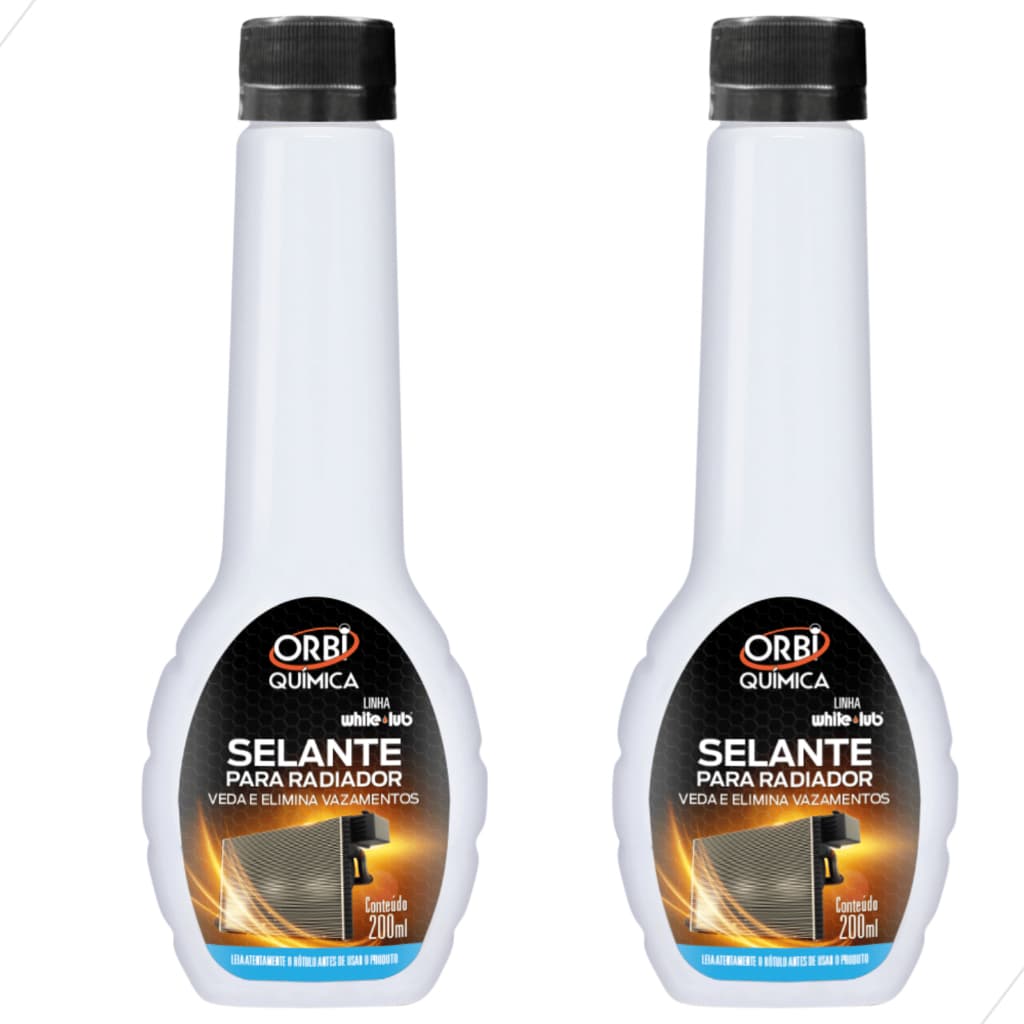 Kit 2 Selante Para Radiador Elimina Veda Sela Furos e Vazamentos 200ml Orbi