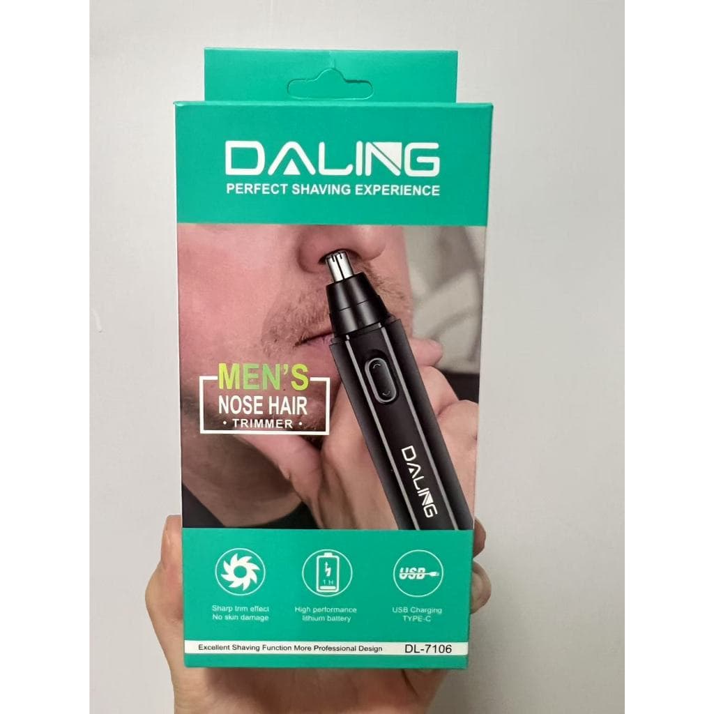 Aparador De Pelos Nariz Orelha Daling DL-7106 Recarregavel Usb Portatil
