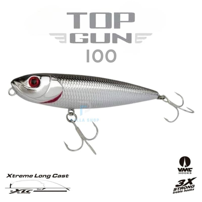 Isca Artificial Top Gun 100 - Marine Sports - 10cm / 14g Superfície - Todas as Cores - Robalo Tucunaré Traíra Dourado