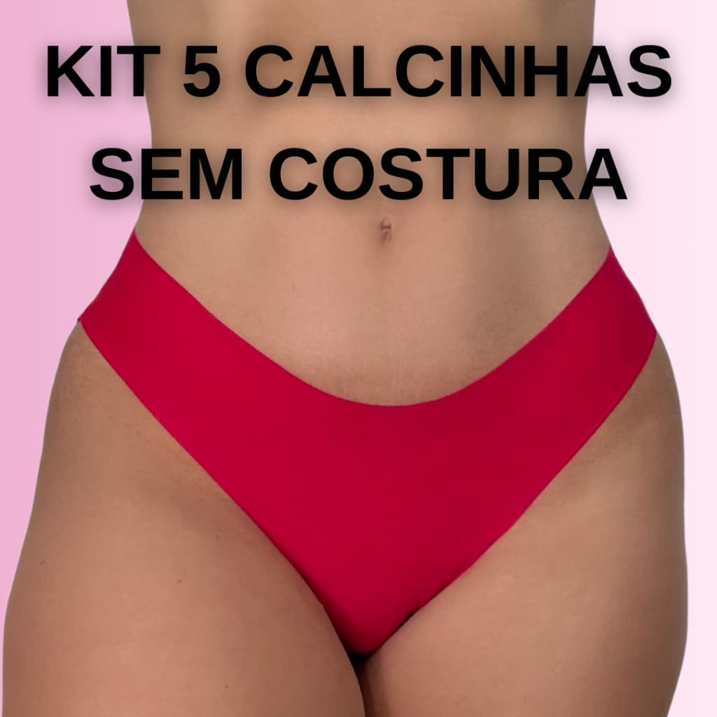 Kit 5 Calcinha Tanga Conforto Corte a Laser Sem Costura Confortável