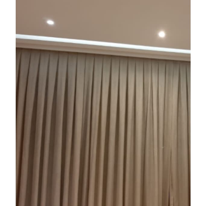 Cortina Blackout 100% + Linho Premium 10,00m x 3,10 Altura Trilho tecido Blecaute para Sala Quarto