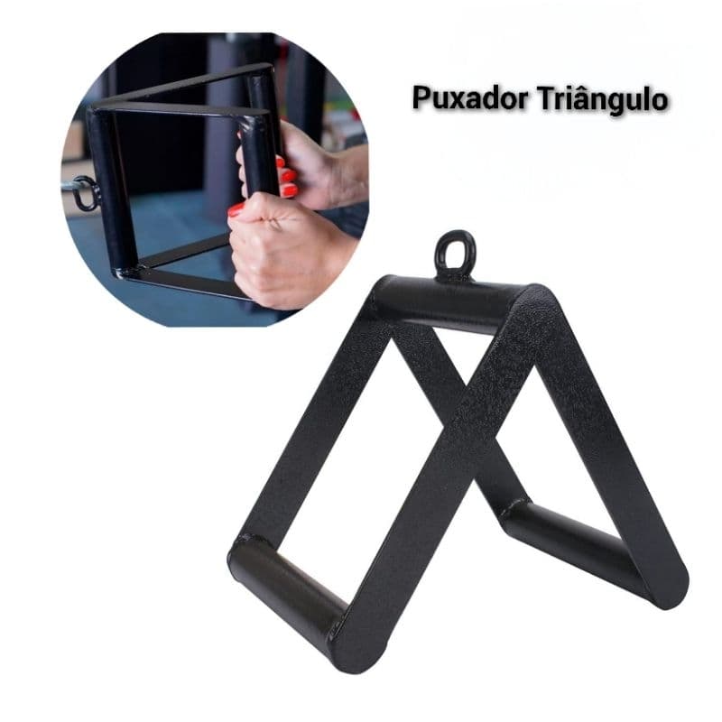 Puxador Triângulo cross over bíceps tríceps costas musculação