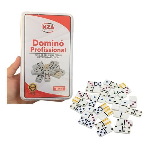 Dominó Profissional 10 mm com Caixa de Metal