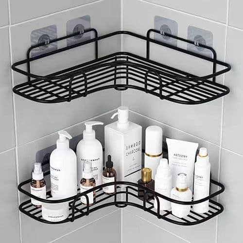 Suporte de Banheiro Lavabo Prateleira Canto Organizadora para Shampoo Condicionador Sabonete