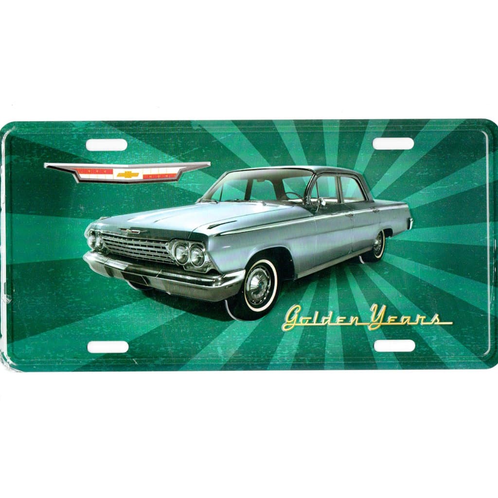 Placa Impala 1962 Chevrolet 15x30 em alumínio