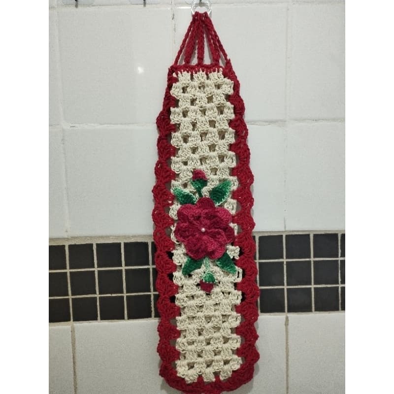 Porta papel higiênico crochê
