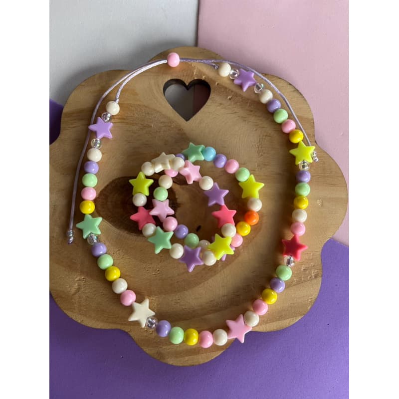 Kit colar e pulseiras infantil