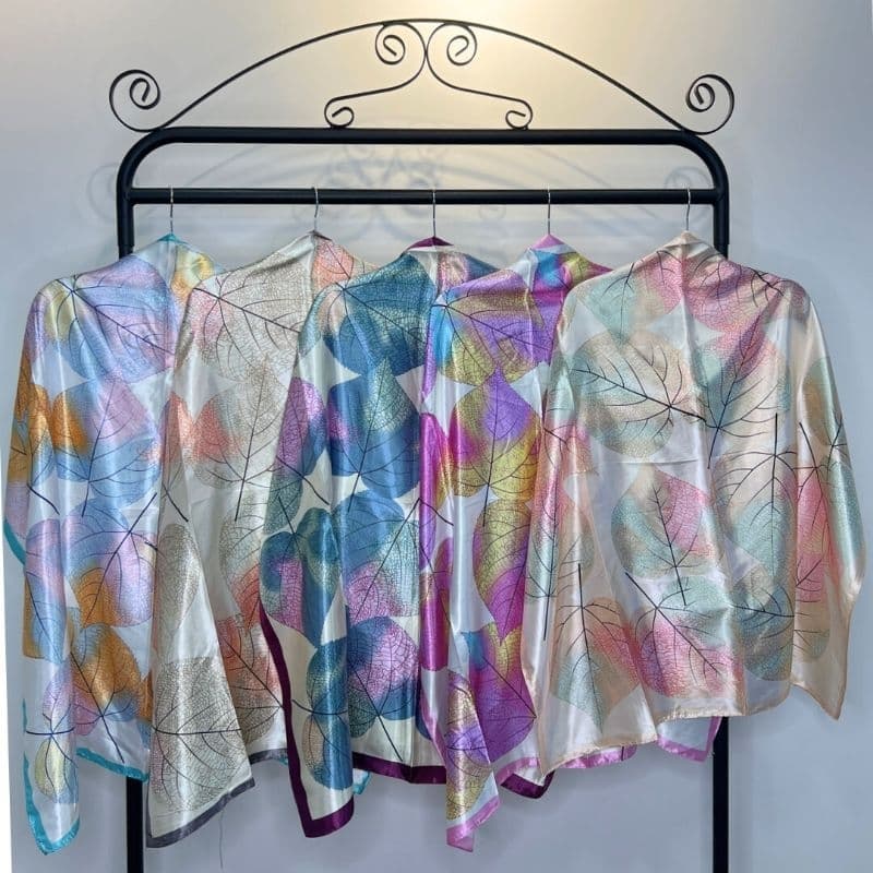 Lenços multiuso grande 90cm em cetim tendência moda verão