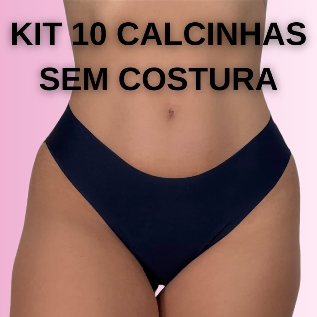 Kit 10 Calcinha Tanga Conforto Corte a Laser Sem Costura Confortável