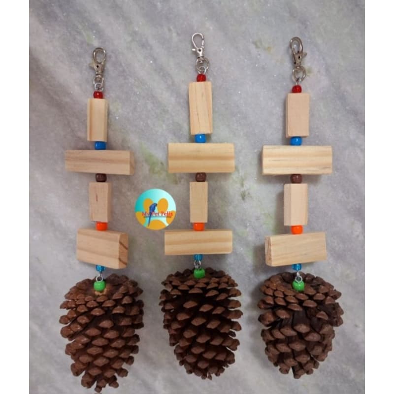 brinquedo para calopsita, brinquedo para periquito, viveiro calopsita, pinha, brinquedo interativo para pássaros
