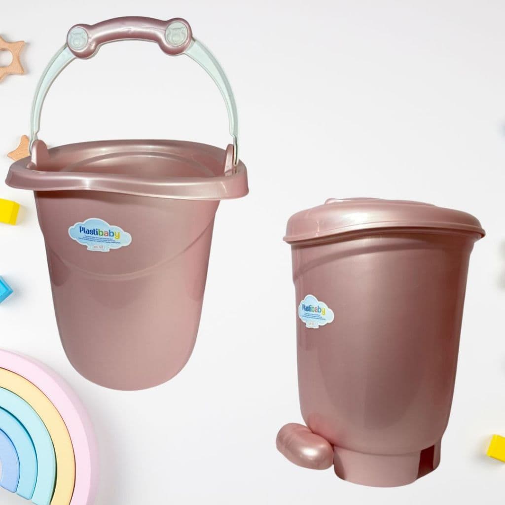 Balde 11 Litros e lixeira com pedal 8 litros quarto organização