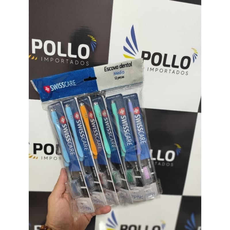 ESCOVA DENTAL PACOTE C/12PCS ADULTO MACIA-SWISSCARE UN