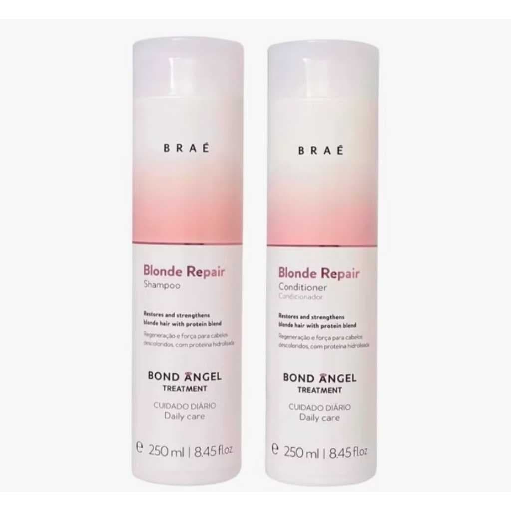 Kit Braé Blonde Repair Shampoo 250ml + Condicionador 250ml