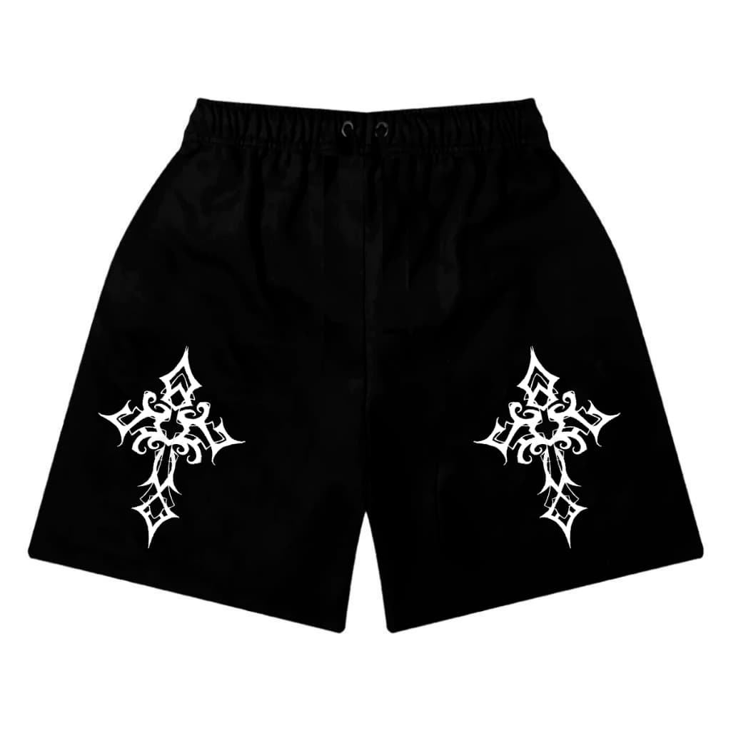Short Bermuda de Moletom Cruz Dois Lados Trap Streetwear