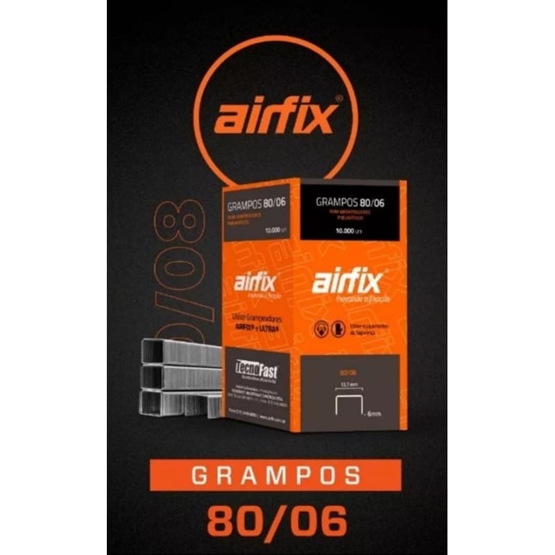 Grampo 80/06 Airfix cx 10.000 unid