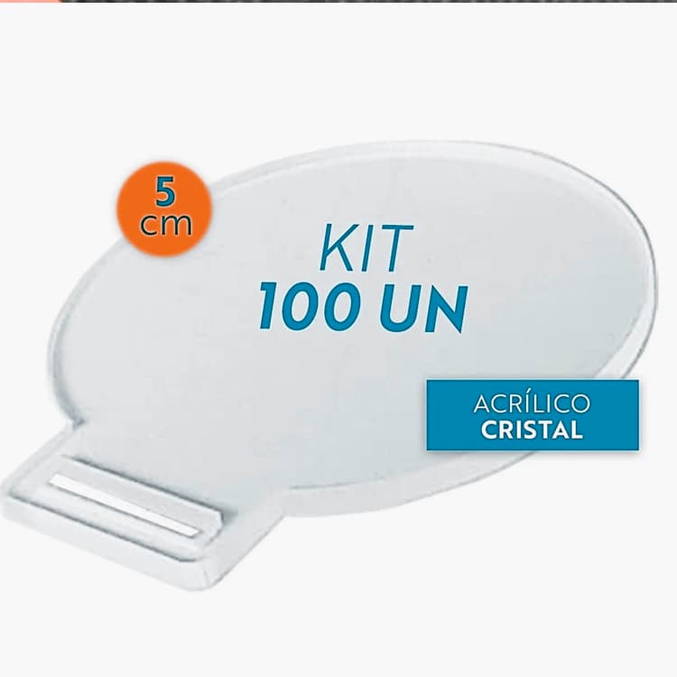 Kit Medalhas Redonda 5cm Acrílico Cristal 2mm Lisa