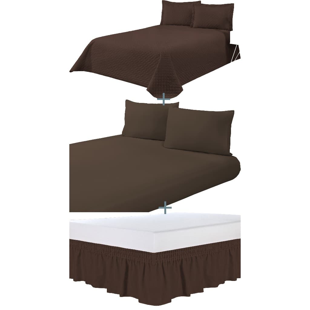 KIT COBRE-LEITO CASAL 3 PE脟AS + JOGO DE LEN脟OL CASAL 3 PE脟AS + SAIA BOX tabco