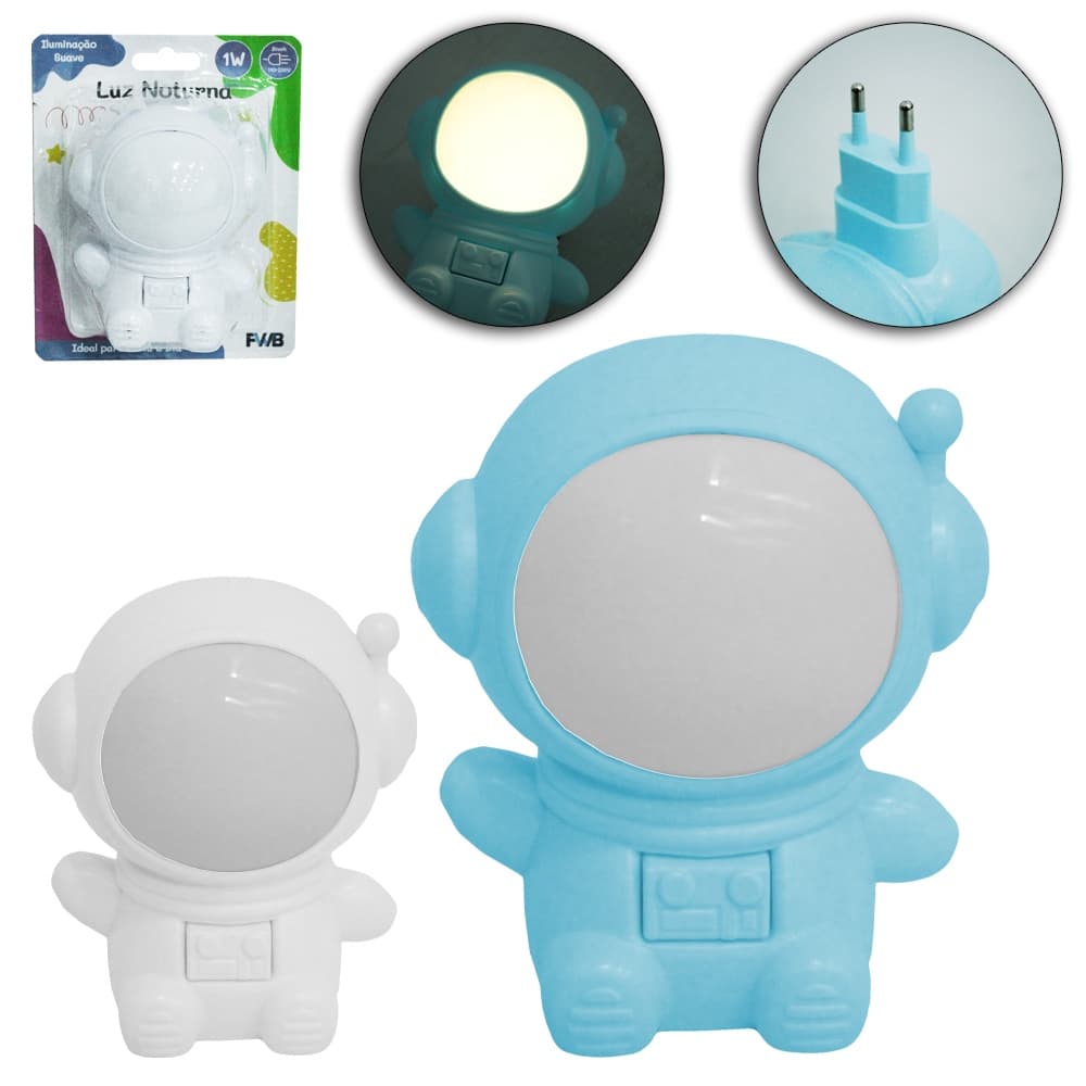 Abajur Luminária De Tomada De Led Astronauta Bivolt