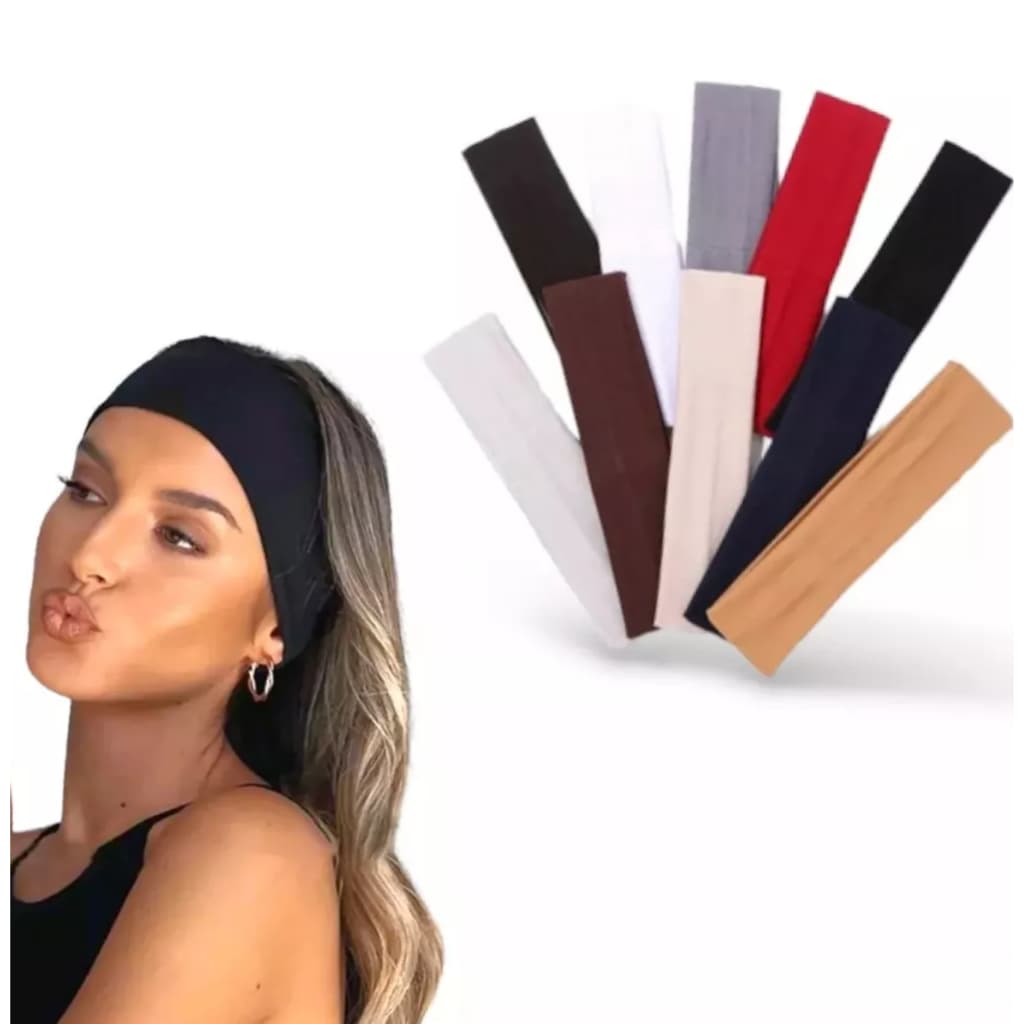 kit 5 faixas de cabelo sortida premium acessorio feminino tendencia
