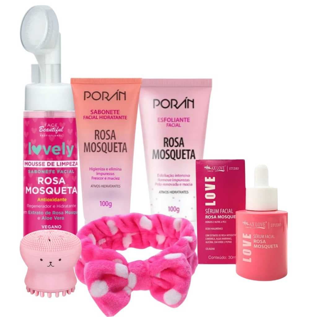 Kit para Skin Care Cuidados Faciais Rosa Mosqueta completo