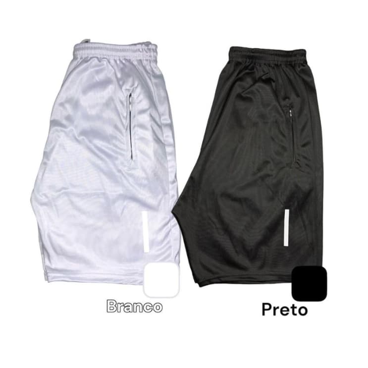 kit com 2 bermudas com ziper no bolso - preço promocional