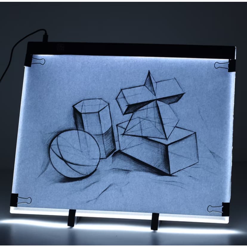 Mesa De Led Luz Branco Desenho Papel A4 Profissional