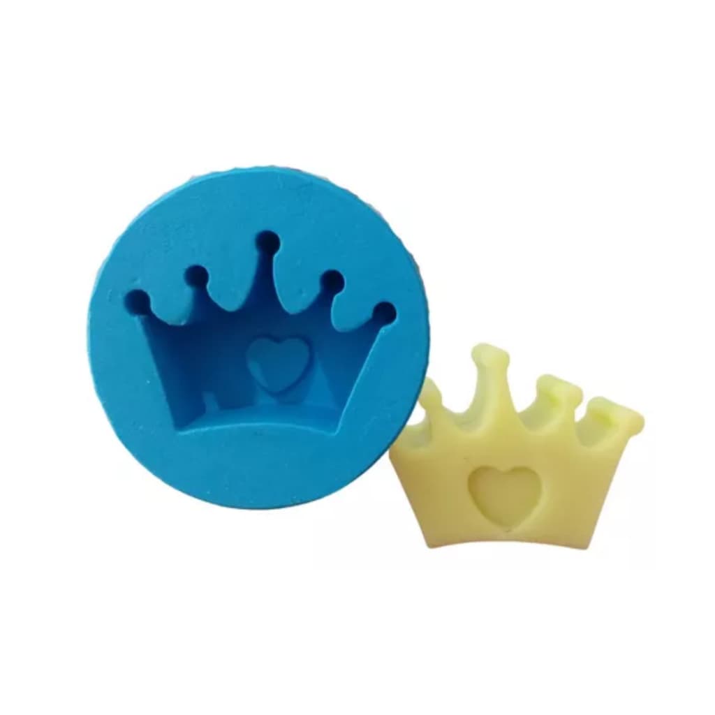 Forma Molde Silicone Sabonete Vela Biscuit Resina - Coroa Mod2