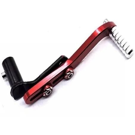 Pedal Cambio Marcha Alumínio Esportivo Moto Universal Vermelho