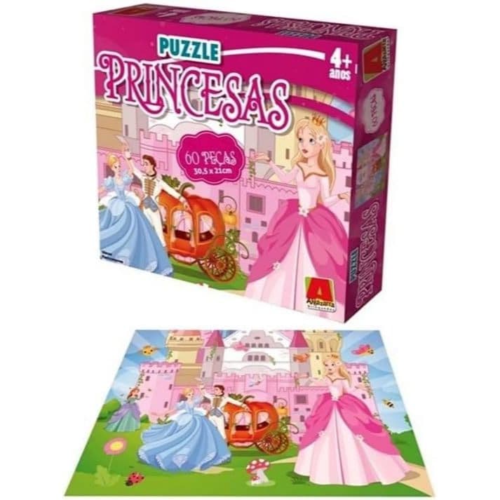 QUEBRA CABEÇA 60 PEÇAS PRINCESAS ALGAZARRA