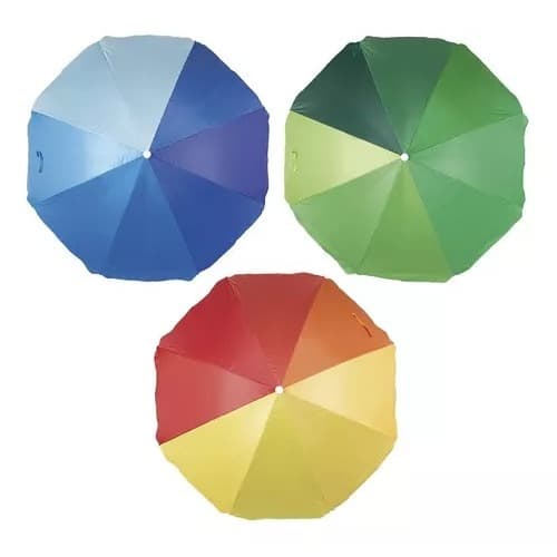 Guarda Sol 1,80m Fashion Gigante Colorido Fator 70 com Silver Coating Piscina Praia Pesca Mor