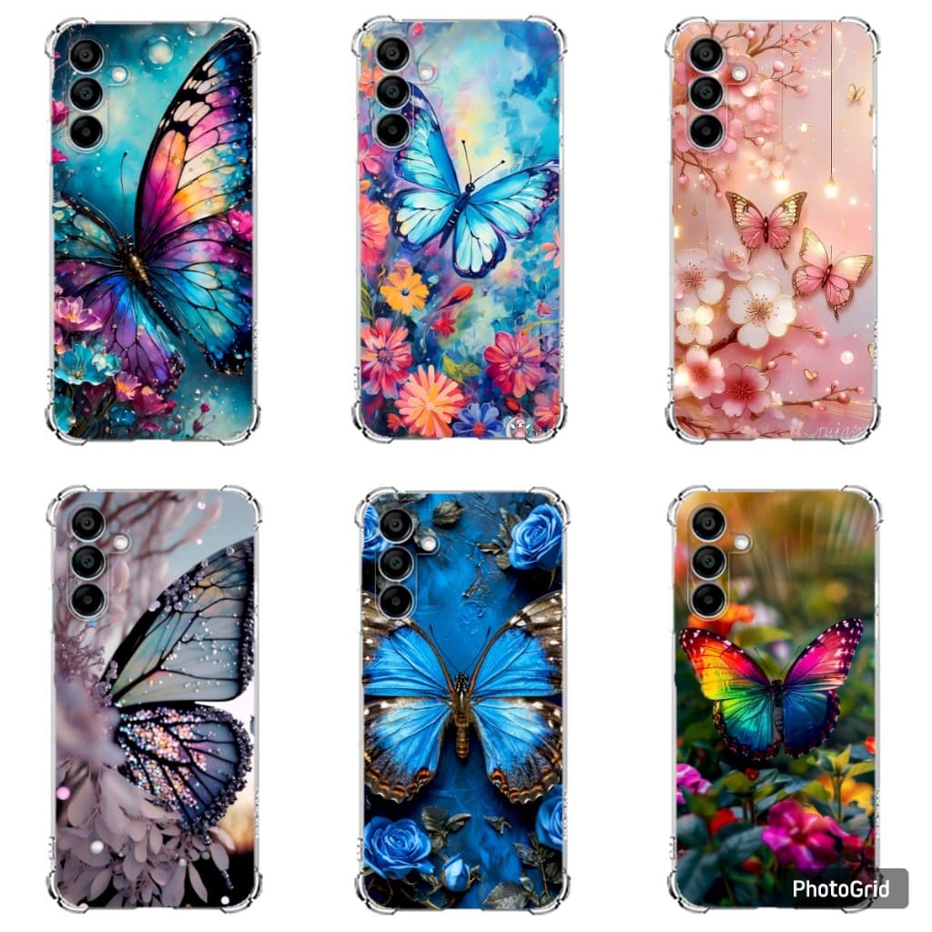 CAPA CAPINHA HEX TPU COMPATÍVEL COM SAMSUNG A14 , A24, A34 E A54 TPU DESENHOS VARIADOS BORBOLETAS