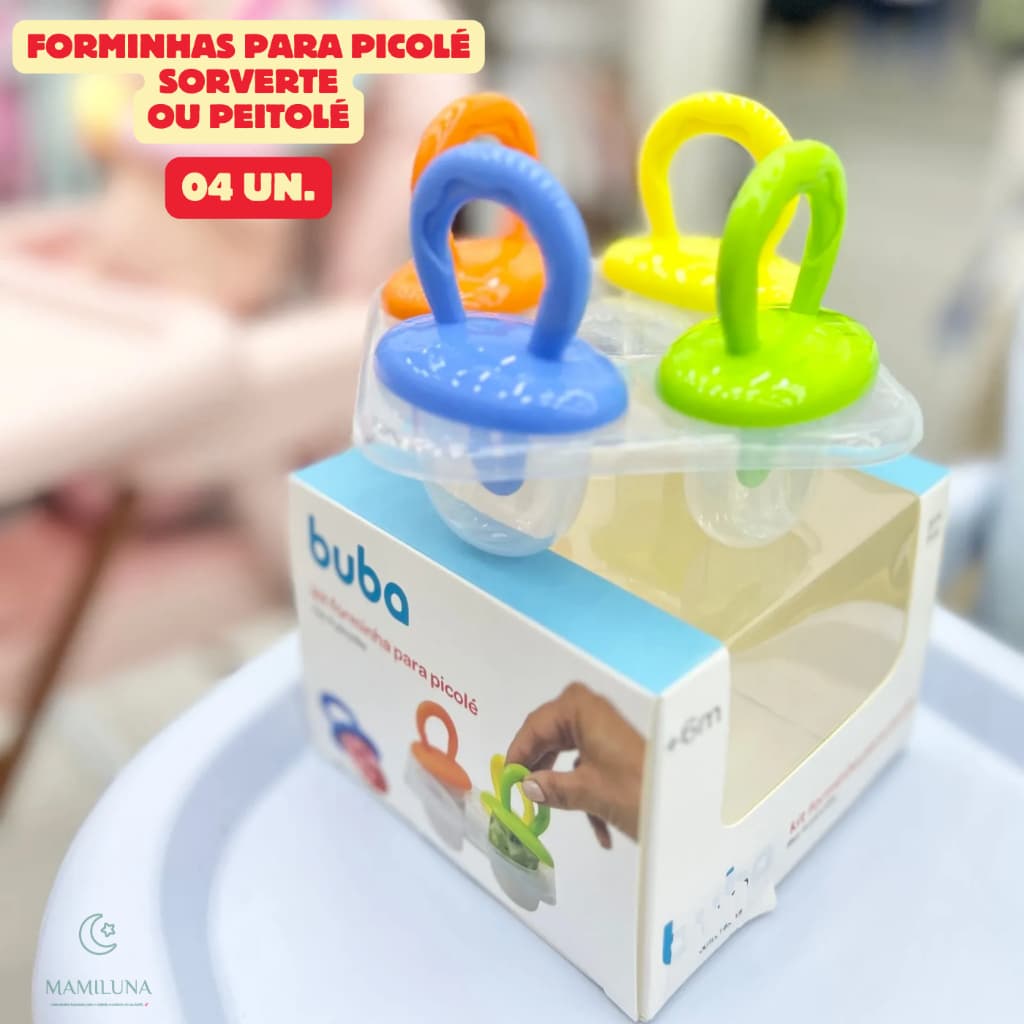 4 Forminhas Sorvete Picolé Peitolé Sorvete Infantil Bebe Buba