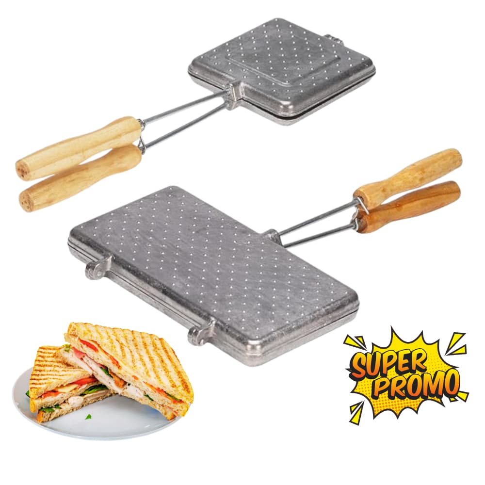 Tostex Sanduicheira Alumínio Simples Duplo Manual Misto Quente Pão Misteira Baurutex Fogão Doméstico