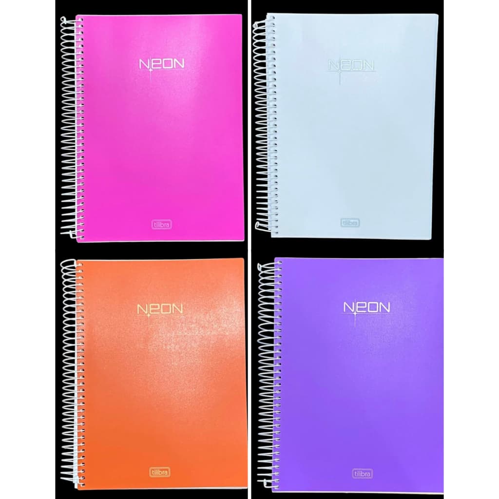 Caderno Tilibra Neon em Espiral 10 Matérias 200 Folhas