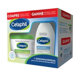 Kit Cetaphil Creme Hidratante 453g + Loção de Limpeza 120ml