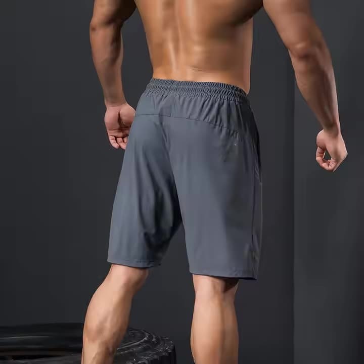 Shorts Dry Fit Bermuda seda Fria Para Treino, Corrida, Academia, Caminhada Com Ziper no Bolso