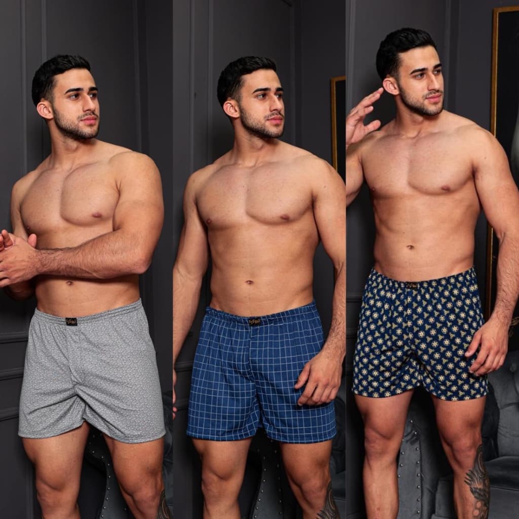 Kit 3 Cueca Short Pijama Samba Cancao Masculino Micro Fibra Fresquinho