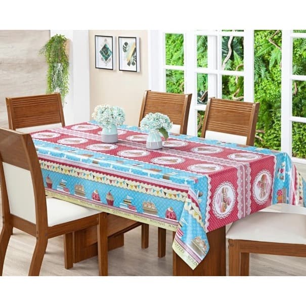 Toalha de Mesa Térmica 6 Lugares Estampada