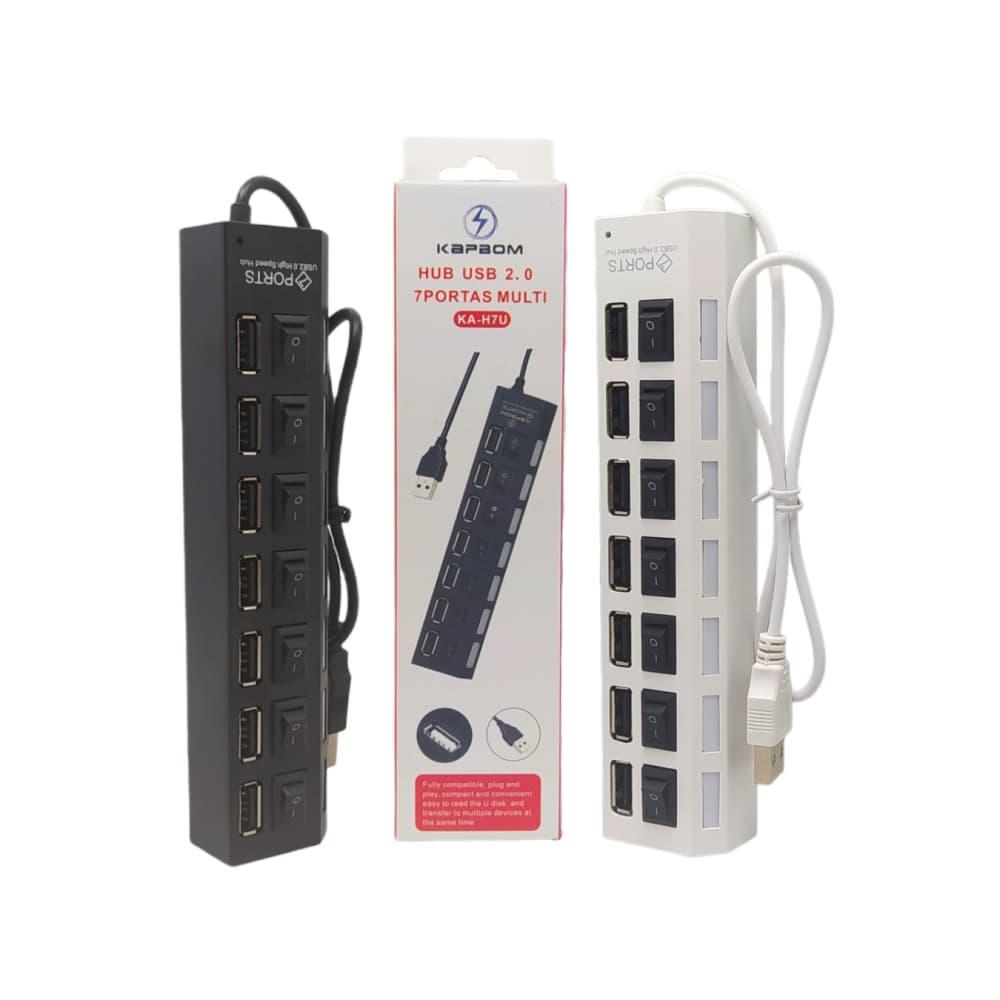 Extensor Adaptador Hub USB 7 Portas Kapbom KA-H7U
