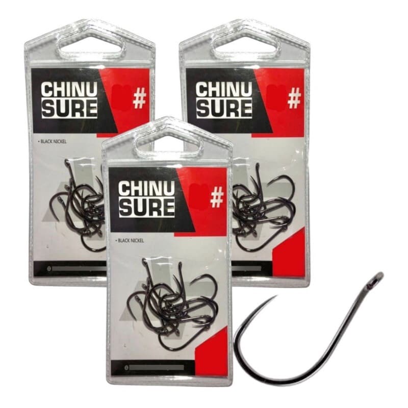 Anzol Chinu Sem Fisga Sure Pesca Tambaqui Tilápia Kit 3ct