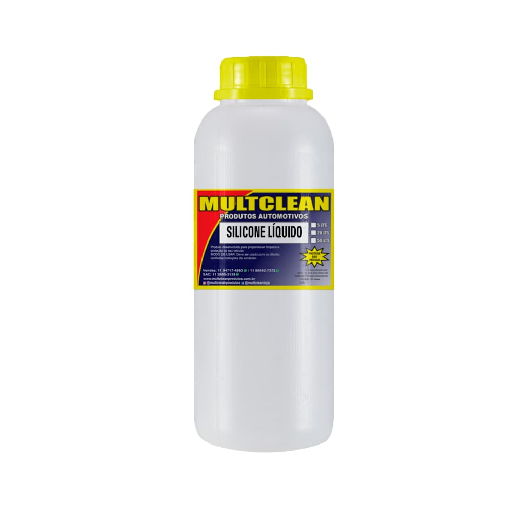 Silicone Líquido Automotivo Premium Não Sai Com Água Limpa Vinil Para Plásticos e Borrachas 1000ml