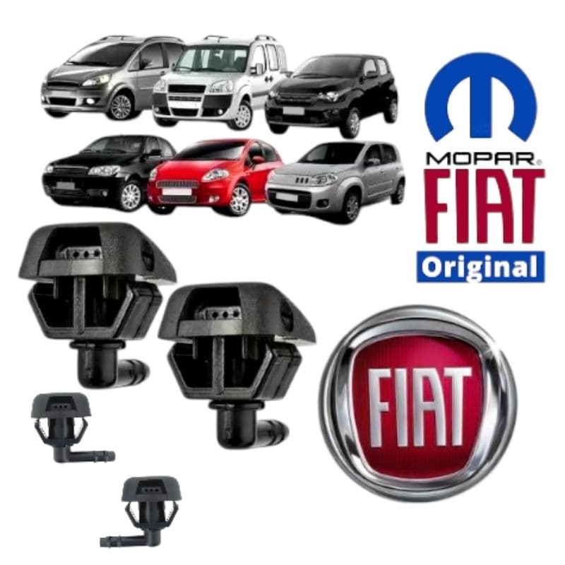 Par Brucutu Esguicho Limpador  Parabrisa Fiat Palio Strada Stilo Punto Doblo Marea Brava