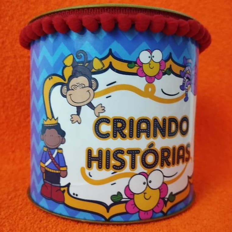 Jogo Pedagógico Lata Criando Histórias, jogo Pedagógico de incentivo à criatividade,  alfabetização e letramento