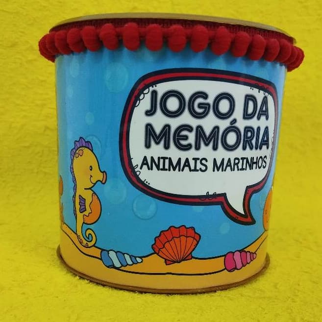Jogo Pedagógico da Memória Animais Marinhos, material pedagógico, natureza e sociedade, ciências