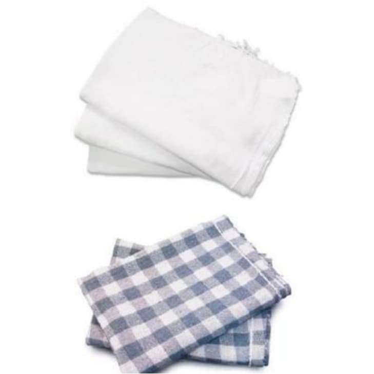 Kit Com 5 OU com 10 Pano Saco Alvejado Xadrez Ou Branco Pano Para Limpar Chão Para Limpeza Faxina Pano Barato